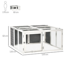 Load image into Gallery viewer, Cozy Pawhut Rabbit Hutch: Durable Small Animal Home with Open Roof - Grey
