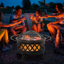 Load image into Gallery viewer, Versatile 2-in-1 Outdoor Fire Pit BBQ Grill &amp; Heater - Perfect for Any Patio!
