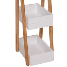 Load image into Gallery viewer, Elegant 3-Tier A-Shape Bamboo Rack for Stylish Bathroom or Living Space
