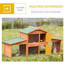 Load image into Gallery viewer, Deluxe 2-Tier Fir Wood Rabbit Hutch &amp; Guinea Pig House - Spacious &amp; Durable
