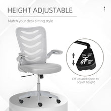 Load image into Gallery viewer, Mesh Office Chair Home Swivel Task Chair w/ Lumbar Support, Arm, Grey Vinsetto
