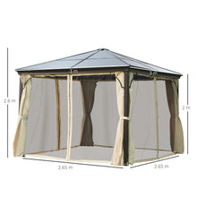 Load image into Gallery viewer, Elegant 3m x 3m Aluminium Gazebo with Netting &amp; Curtains - Outdoor Oasis
