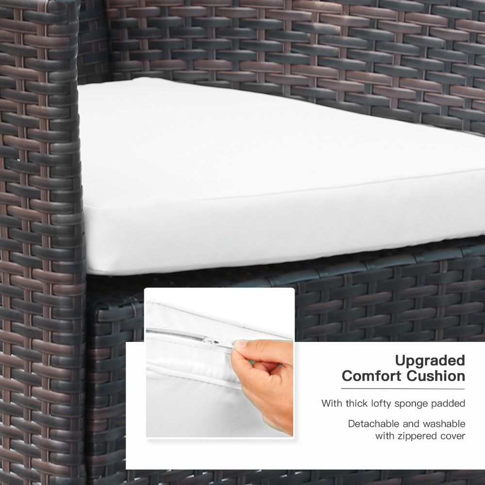 Deluxe 7-Piece Rattan Garden Dining Set - Stylish Comfort for Outdoor Living