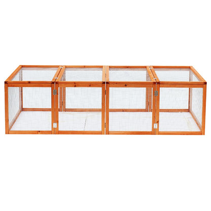 Safe & Spacious Rabbit Hutch with Run: Outdoor Playtime Perfected!