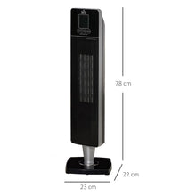 Load image into Gallery viewer, Ceramic Tower Heater Oscillating Space Heater w/ Remote Control 8hrs Timer
