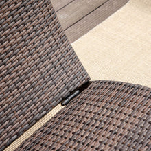 Load image into Gallery viewer, Sunshine Serenity: Rattan Folding Lounger with Cushions – Perfect Garden Relaxation!
