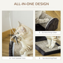 Load image into Gallery viewer, Ultimate Cat Scratcher &amp; Play Mat with Roller Feather Teaser for Happy Kittens!
