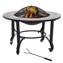 Load image into Gallery viewer, Versatile Mosaic Fire Pit Bowl: Portable Heater, BBQ Grill &amp; Elegant Outdoor Charm
