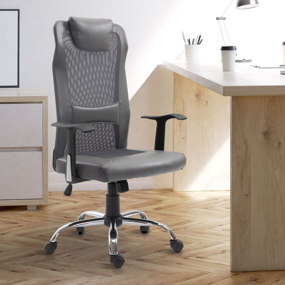 Vinsetto High Back Mesh Office Chair with Adjustable Headrest & Armrests