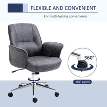 Load image into Gallery viewer, Vinsetto Ergonomic Swivel Desk Chair - Stylish Comfort in Deep Grey
