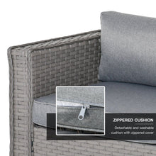 Load image into Gallery viewer, Luxury 5-Piece Rattan Wicker Corner Sofa Set with Cushions - Grey Elegance
