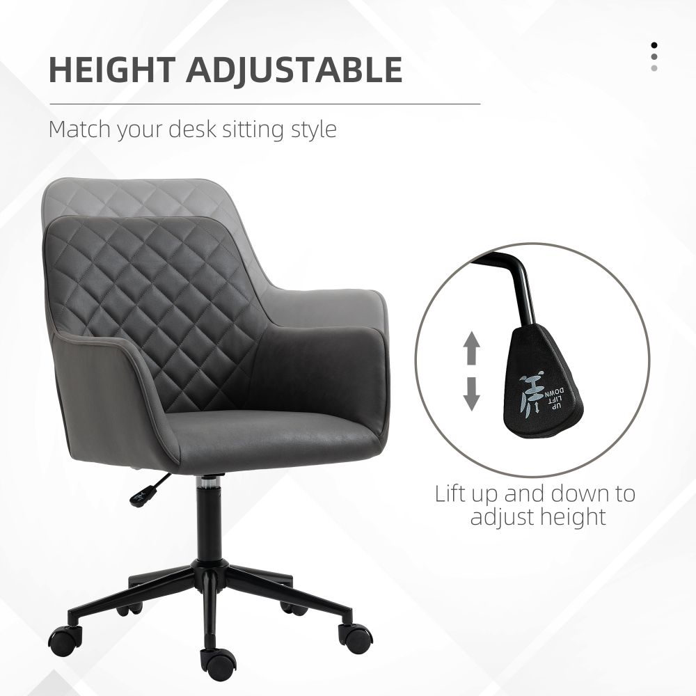 Vinsetto Argyle Ergonomic Office Chair - Stylish Comfort for Home & Study