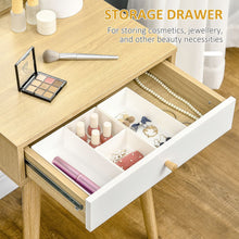 Load image into Gallery viewer, Dressing Table with Big Mirror, Makeup Desk with Drawer, Natural
