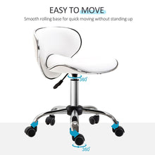 Load image into Gallery viewer, Elegant Rolling Salon Technician Stool with Comfort Cushion &amp; Stylish Chrome Base
