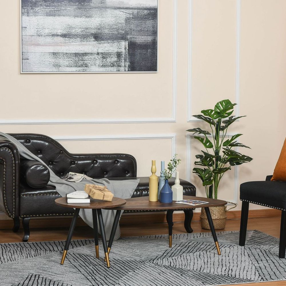 Chic Nesting Coffee Tables - Elegant Stackable Design for Modern Spaces